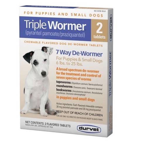 Durvet triple wormer tablets - wormer,
