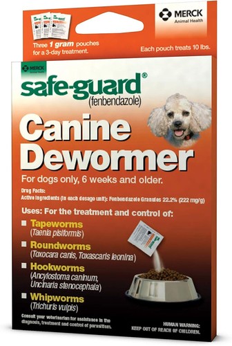 Canine dewormer dose pack - dewormer,